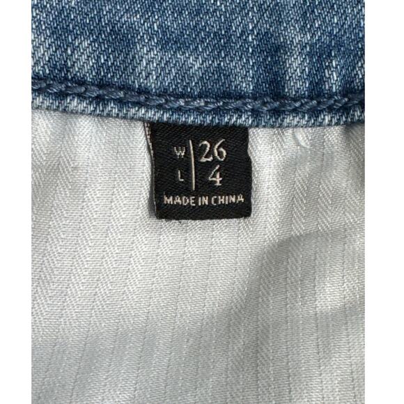 Abercrombie & Fitch Women's Mid Rise Cuffed Hem Jean Shorts Size 26 - Picture 4 of 7